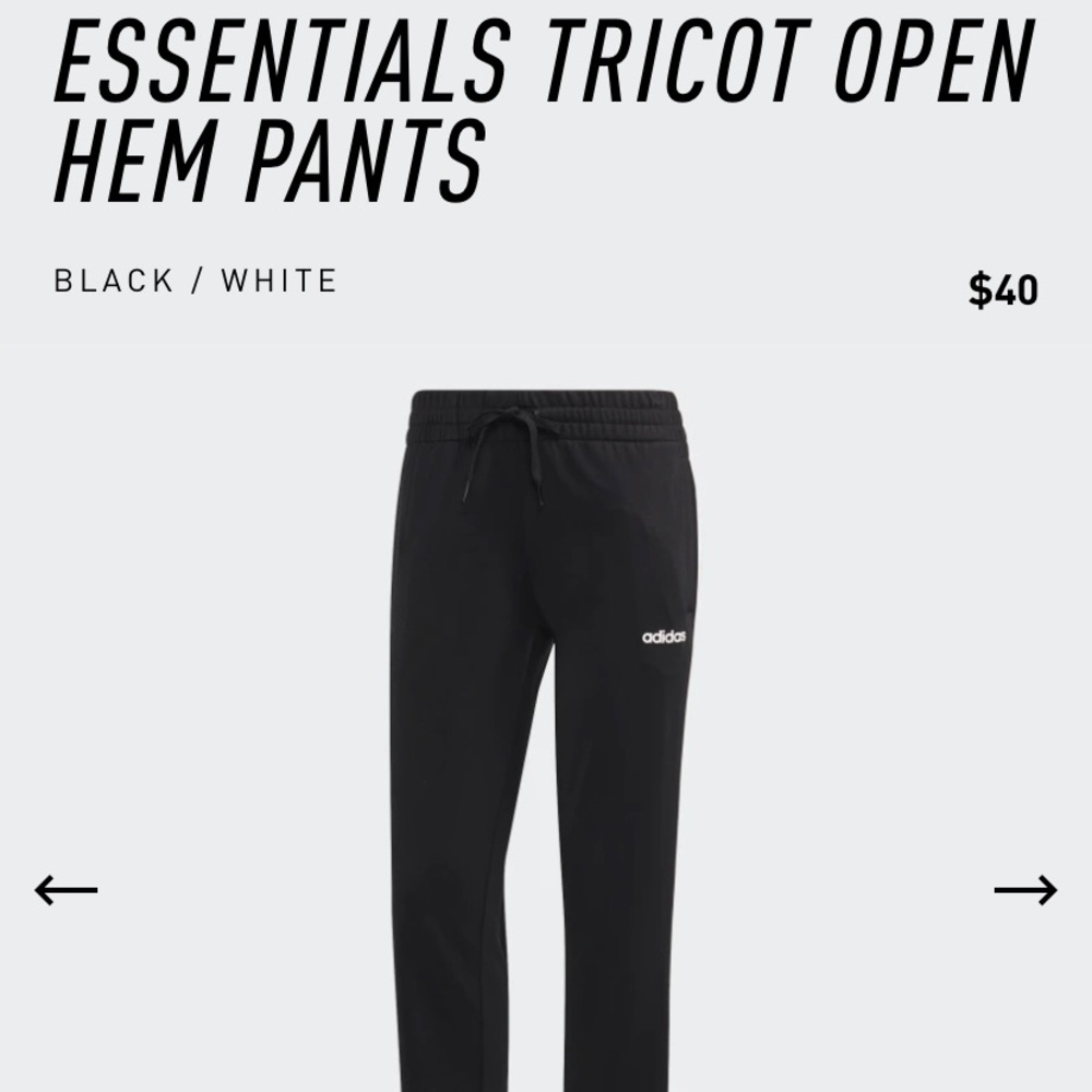 ADIDAS ESSENTIALS TRICOT OPEN HEM PANTS